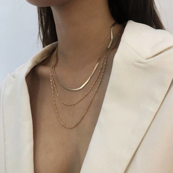 Minimalist Dainty Gold Multistrand Layered Chain B0027 - Picture 3 of 11